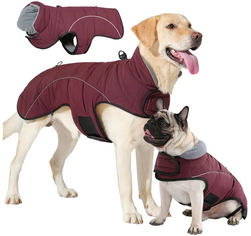 [171171] Hundejacke & Winterweste – Wasserdicht, reflektierend, mit weichem Fleecefutter