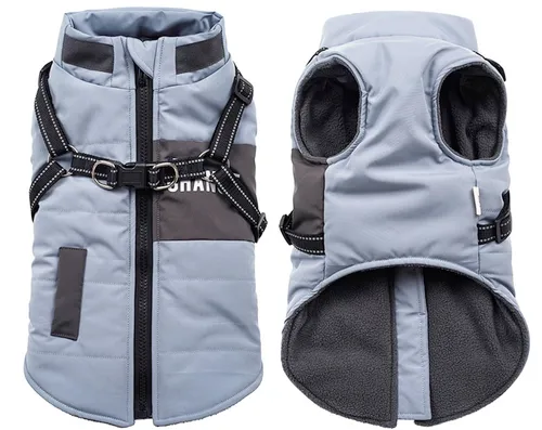 [171173] Hunde Winterjacke – wasserdichter Mantel mit Fleece, reflektierend, für kleine & mittelgrosse Hunde