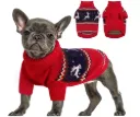 Hundepulli mit Zopfmuster – Warmer Strickpullover für kleine Hunde, Wintermotiv