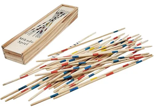[171189] Mikado Spiel – Holzstäbchen aus Holz, Klassisches Geschicklichkeitsspiel für Familie & Gruppen
