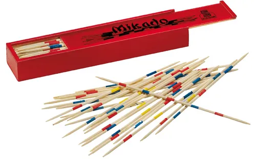 [171190] Mikado – Klassisches Geschicklichkeitsspiel aus Holz mit 41 Stäbchen in Schiebeschachtel