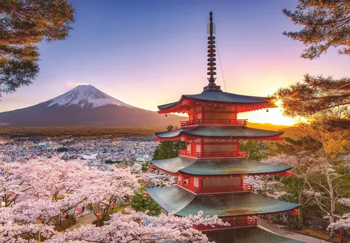 [171212] Ravensburger Puzzle Kirschblüte in Japan 1000 Teile - Landschaftspuzzle ab 14 Jahren