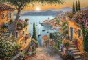 Clementoni Puzzle Steps to the Harbor 1500 Teile - Landschaftspuzzle für Erwachsene Made in Italy
