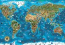 Educa Puzzle Weltwunder 1000 Teile Weltkarte Sehenswürdigkeiten - Familienpuzzle