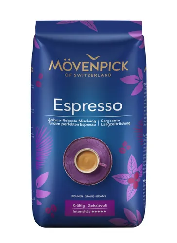 [171229] Mövenpick Kaffeebohnen Espresso 1 kg  - Gerösteter Bohnenkaffee für Espresso