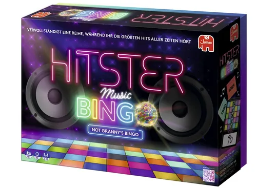 [171234] Hitster Bingo – Musik-Brettspiel ab 12 Jahren, 2–6 Spieler, Spielspass für Familie & Freunde