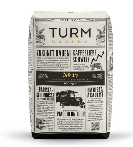 [171263] Turmkaffee - Kaffeebohnen Gazzetta Nr.17 KAFFEE, Packung à 1kg