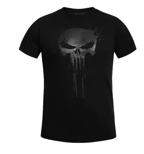 Punisher T-Shirt Schwarz Baumwolle 180 g/m² - Freizeit Outdoor