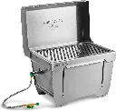 BURNHARD JONES Jr. Camping Gasgrill Klappgrill - Edelstahl 1-Brenner 3,2 kW