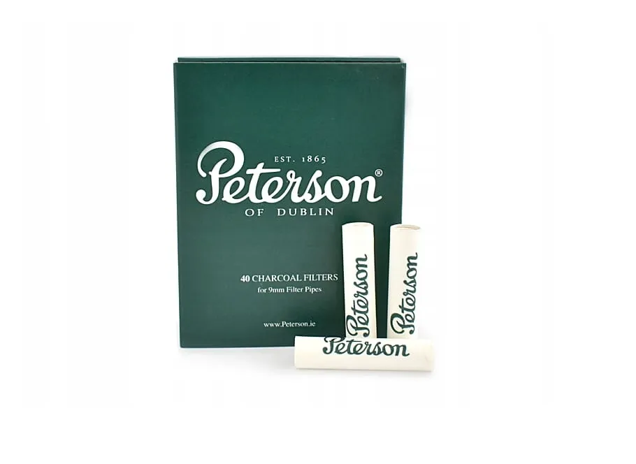 Peterson Aktivkohlefilter 9 mm – 40 Stück Pfeifenfilter aus Irland
