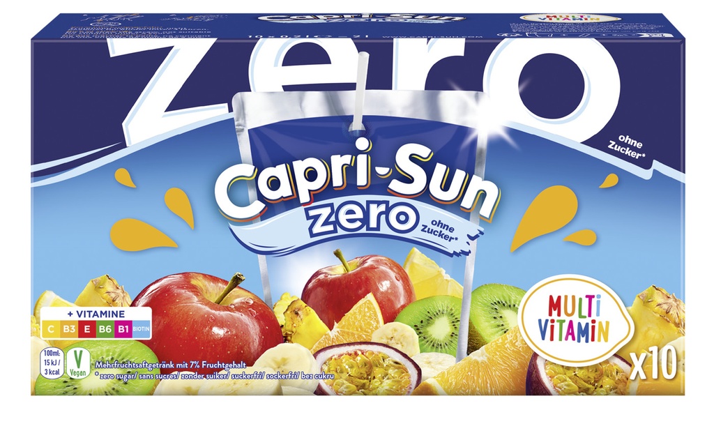 Capri-Sun Multivitamin Zero 10 × 200 ml – Fruchtiger Genuss ohne Zuckerzusatz