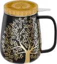 amapodo Teetasse mit Sieb und Deckel – 600 ml, Porzellan