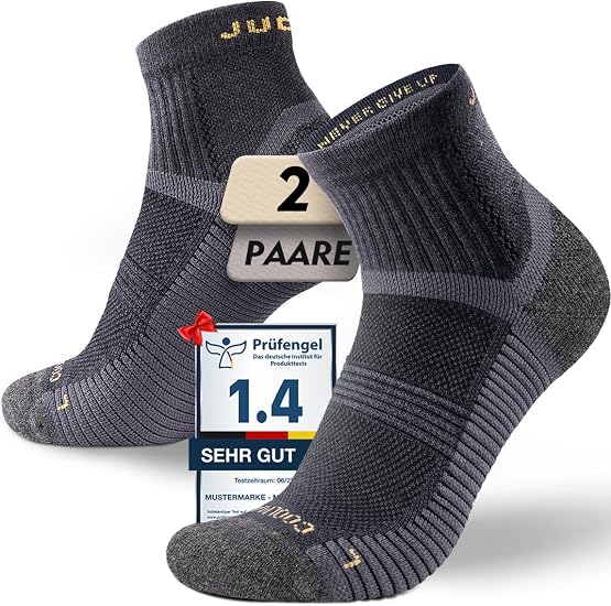 Juclise Merino Wandersocken Herren Quarter – 2 Paar