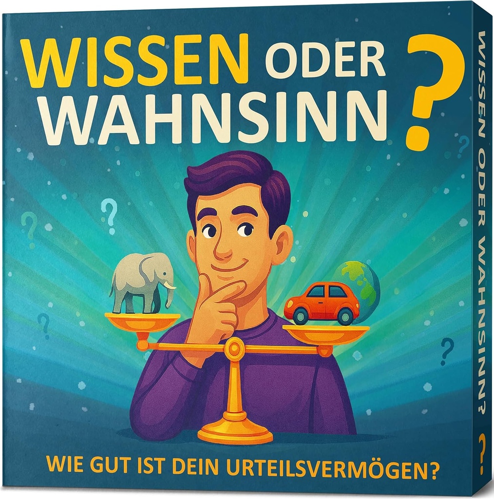 Wissen oder Wahnsinn – Wie gut ist dein Urteilsvermögen? Quizspiel mit 332 Fragen