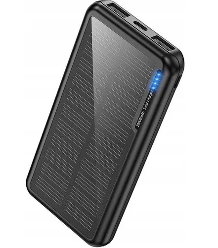[170103] Solar Powerbank 20000mAh mit Solarpanel, USB & USB-C – Outdoor & Reise Powerbank