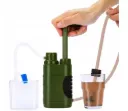 Notfall-Wasserfilter Outdoor, tragbar, bakterienfrei, 5.000L, Camping, Wandern, Armeegrün
