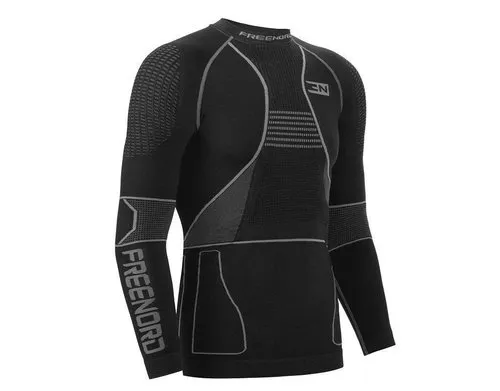 [170129] Thermoshirt Herren – Schwarz, antibakteriell, atmungsaktiv, Body-Map-Technologie, FreeNord