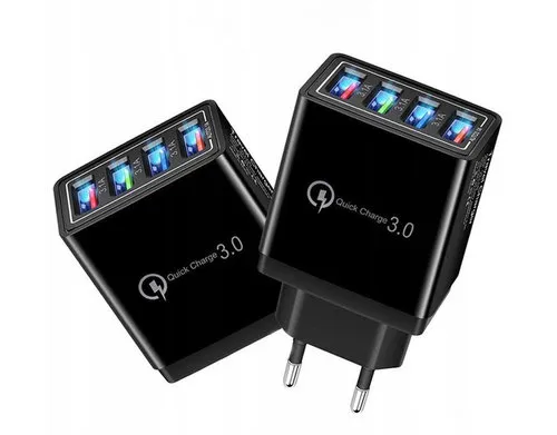 [170133] Ultra schnelles USB-Ladegerät Quick Charge 3.0 mit 4 Anschlüssen – Für Smartphones & Tablets