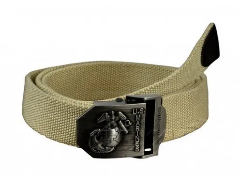 [170148] Einsatzgürtel U.S. Marines, robust, Sandfarbe, Metallschnalle, Länge 130 cm