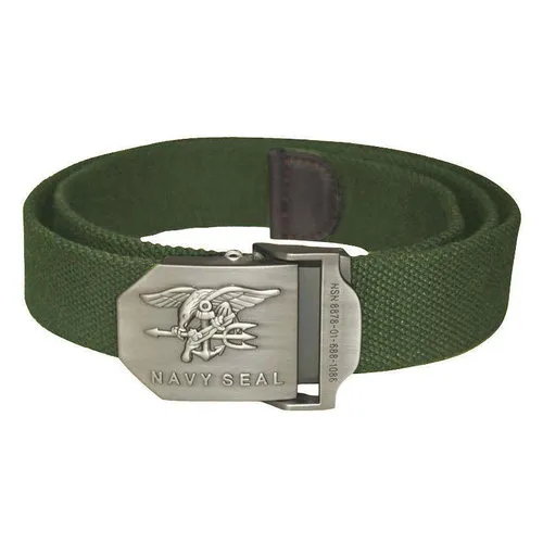 [170152] Navy SEAL Gürtel mit Metall-Schnalle – robust, stilvoll & olivgrün, 130 cm lang