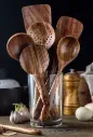 Schöpflöffel aus Teakholz 26 cm – rustikal, handgefertigt, langlebig und stilvolles Küchenaccessoire