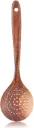 Abtropfkelle aus Teakholz - Sieblöffel mit langem Griff 28 cm