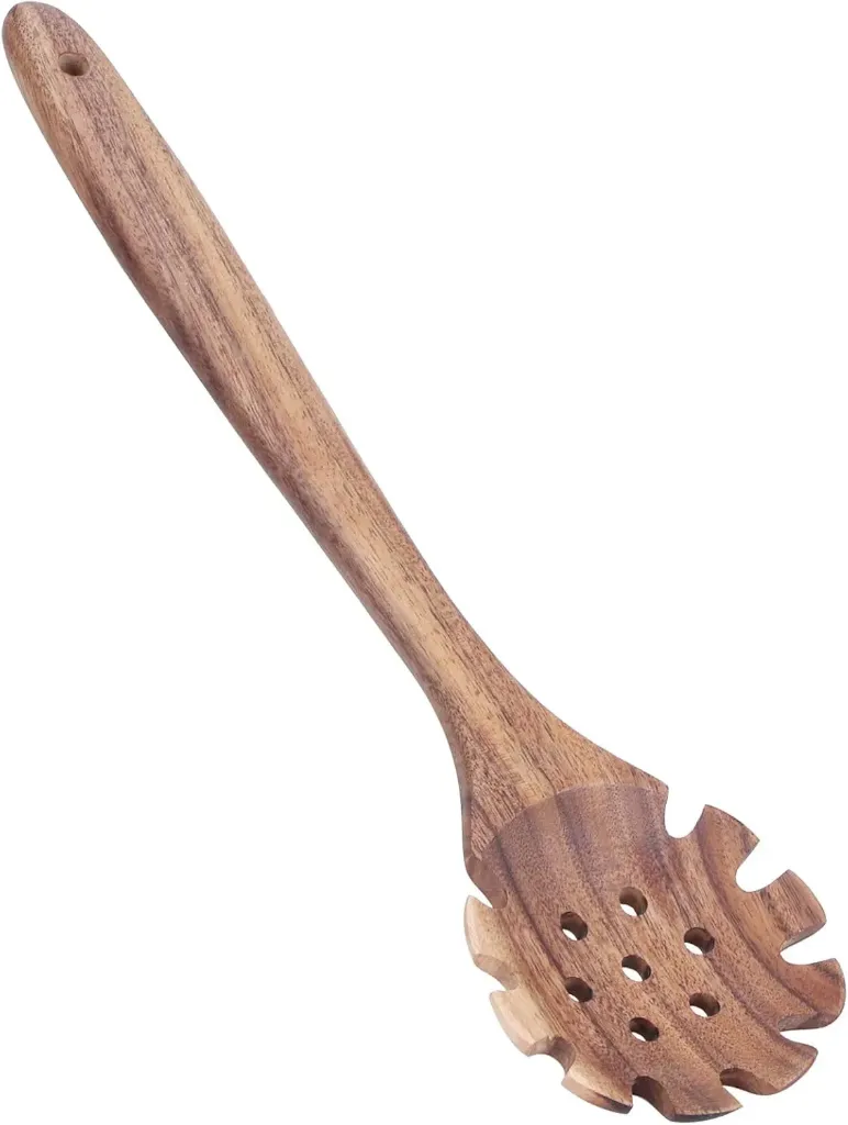 Spaghetti-Löffel aus Teakholz – 32 cm