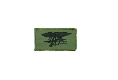[170202] Navy Seals Aufnäher olivgrün 90 x 50 mm – Computer-Sticktechnik, Klett- oder Nähbefestigung