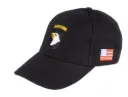 Baseballcap Airborne Schwarz – 100% Baumwolle, verstellbar, Universalgröße, gesticktes Logo
