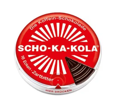 [170211] Scho-Ka-Kola Energieschokolade 100 g – koffeinhaltig, bitter, Pilotenklassiker in Dose