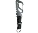 Survival-Schlüsselanhänger – Paracord, Feuerstein, Schraubendreher & Multitools, schwarz