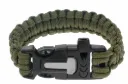 Survival-Armband Badger Outdoor 3,6 m Paracord, 5 mm, Feuerstein, Pfeife, Klinge, olivgrün