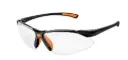Anti-Kratz-Schutzbrille, optische Klasse 1, transparentes Glas, schwarzer Rahmen, universal
