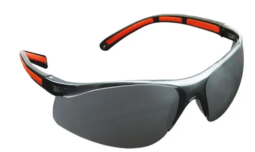 [170236] Schutzbrille M-Tac mit UV-Filter, mechanischem Schutz und verstellbaren Bügeln, schwarz/orange,