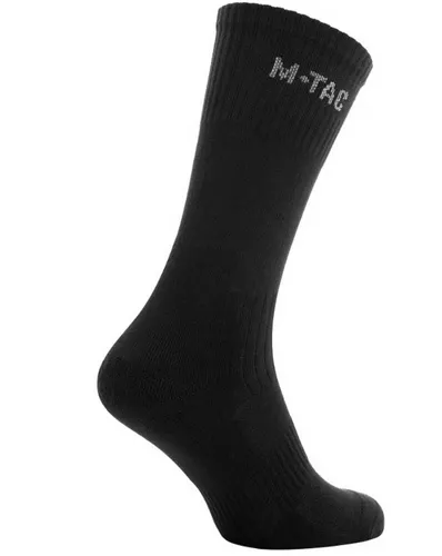 [170240] Lange Trekkingsocken aus Baumwolle mit Polyamid und Elasthan, Schwarz, Grösse 44/46