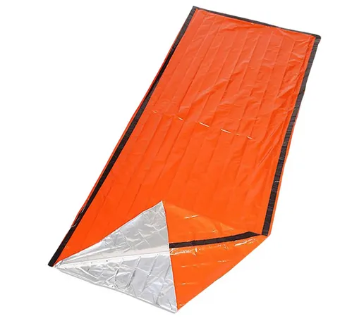 [170242] Rettungs-Thermoschlafsack NRC aus leichtem Polyester, 140 g, Farbe Orange